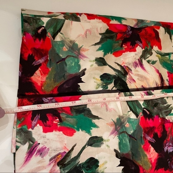 Milly New York Floral Sheath Dress with Mesh Inset & Piping - Picture 14 of 16